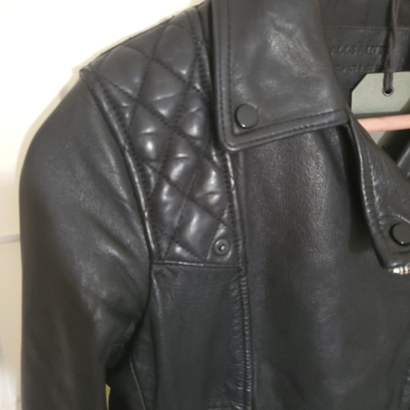 All Saints Black Leather Jacket - Picture 12 of 16